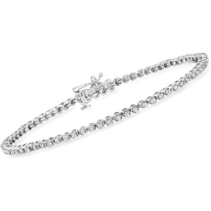 image:imagePure Collection by RossSimons 100 ct tw Diamond Tennis Bracelet in Sterling SilverDiamond