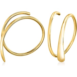 image:imagePure Collection by RossSimons 14kt Yellow Gold Endless Teardrop Wire Drop Earrings