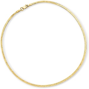 image:imagePure Collection by RossSimons 15mm 14kt Yellow Gold Herringbone Anklet 10 inches