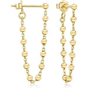 image:imagePure Collection by RossSimons 18kt Gold Over Sterling BeadChain Drop Earrings