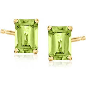 image:imagePure Collection by RossSimons 210 ct tw Peridot Stud Earrings in 14kt Yellow Gold