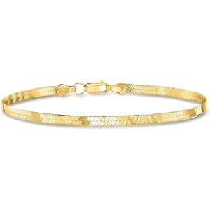 image:imagePure Collection by RossSimons 3mm 14kt Yellow Gold Herringbone Braceletno gemstone