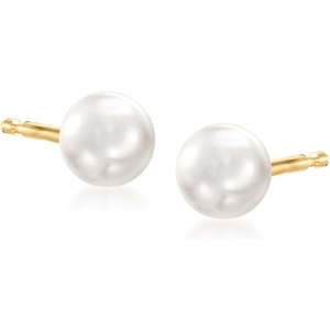 image:imagePure Collection by RossSimons 45mm Cultured Pearl Stud Earrings in 14kt Yellow Gold