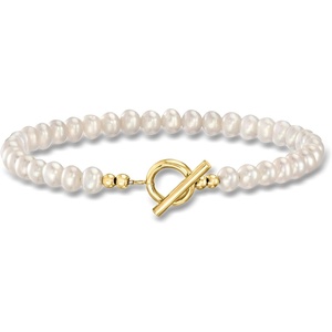 image:imagePure Collection by RossSimons 45mm Cultured Pearl Toggle Bracelet With 14kt Yellow Gold70 Inches