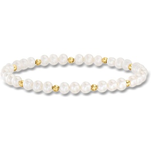image:imagePure Collection by RossSimons 45mm Cultured Pearl and 14kt Yellow Gold Bead Stretch Bracelet70 Inches