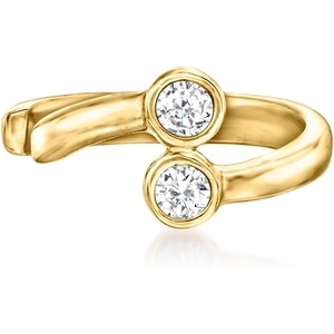image:imagePure Collection by RossSimons Diamond 2Stone Ear Cuff in 14kt Yellow Gold