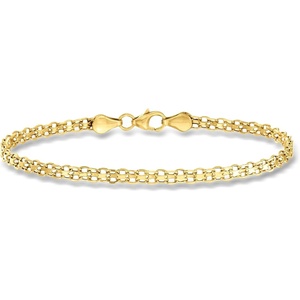 image:imagePure Collection by RossSimons Italian 14kt Yellow Gold BismarkLink Braceletno gemstone