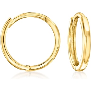 image:imagePure Collection by RossSimons Italian 14kt Yellow Gold CharmCompatible Huggie Hoop Earrings