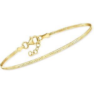 image:imagePure Collection by RossSimons Italian 16mm 18kt Gold Over Sterling Herringbone Braceletno gemstone