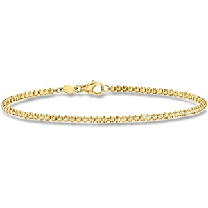 image:imagePure Collection by RossSimons Italian 2mm 14kt Yellow Gold Bead Braceletno gemstone