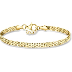 image:imagePure Collection by RossSimons Italian 37mm 18kt Gold Over Sterling BismarkLink Braceletno gemstone