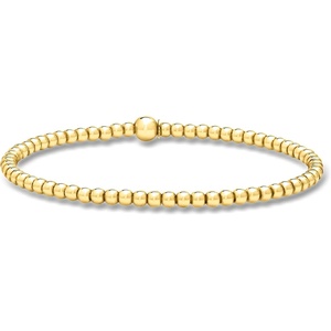image:imagePure Collection by RossSimons Italian 3mm 18kt Gold Over Sterling Bead Stretch Braceletno gemstone