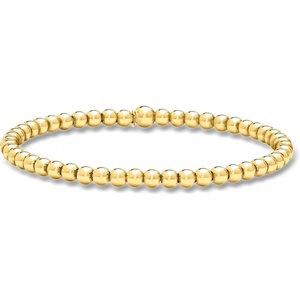 image:imagePure Collection by RossSimons Italian 4mm 18kt Gold Over Sterling Bead Stretch Braceletno gemstone