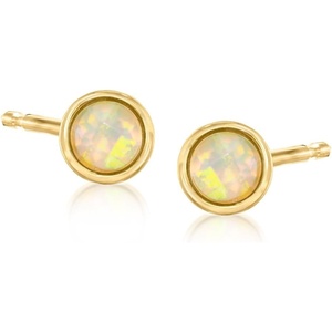 image:imagePure Collection by RossSimons Opal Stud Earrings in 14kt Yellow Gold