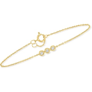 image:imageRossSimons 010 ct tw BezelSet Diamond Bracelet in 10kt Yellow GoldDiamond