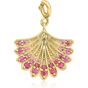 image:imageRossSimons 060 ct tw Rhodolite Garnet Seashell Charm in 18kt Gold Over Sterling