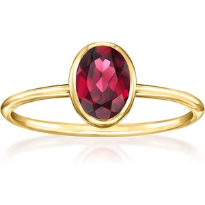 image:imageRossSimons 100 Carat BezelSet Rhodolite Garnet Ring in 14kt Yellow GoldRhodolite Garnet