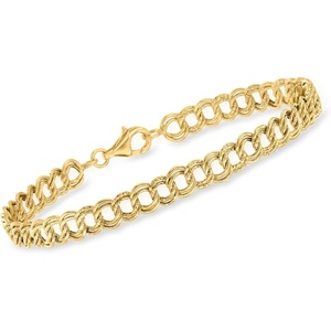 image:imageRossSimons 10kt Yellow Gold CurbLink Braceletno gemstone
