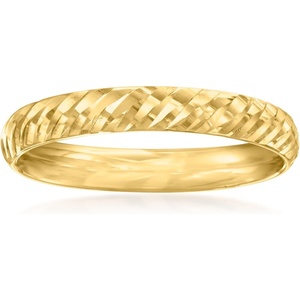 image:imageRossSimons 10kt Yellow Gold DiamondCut RingNo Gemstone