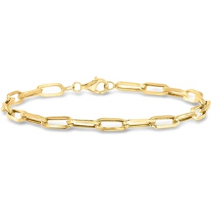image:imageRossSimons 10kt Yellow Gold Paper Clip Link Braceletno gemstone