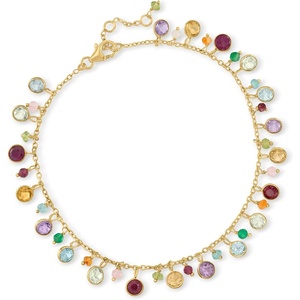 image:imageRossSimons 1350 ct tw MultiGemstone Drop Anklet in 18kt Gold Over Sterling 9 inches