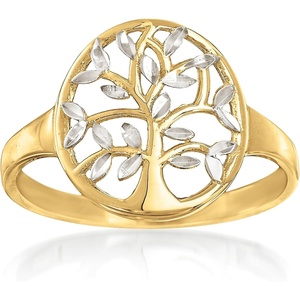 image:imageRossSimons 14kt 2Tone Gold CutOut Tree Of Life RingNo Gemstone