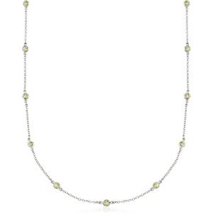 image:imageRossSimons 180 ct tw Peridot Station Necklace in Sterling SilverPeridot