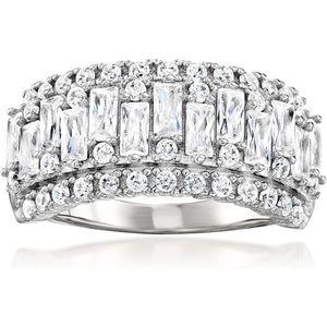 image:imageRossSimons 230 ct tw CZ Ring in Sterling SilverCubic Zirconia