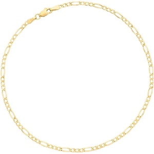 image:imageRossSimons 25mm 10kt Yellow Gold FigaroLink Anklet 10 inches