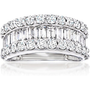 image:imageRossSimons 300 ct tw Baguette and Round Diamond Ring in 14kt White GoldDiamond