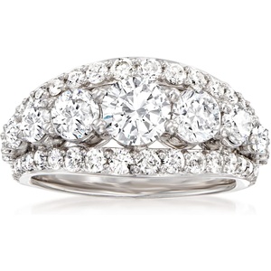 image:imageRossSimons 300 ct tw Diamond MultiRow Ring in 14kt White GoldDiamond