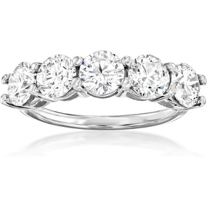 image:imageRossSimons 300 ct tw LabGrown Diamond 5Stone Ring in 14kt White GoldDiamond