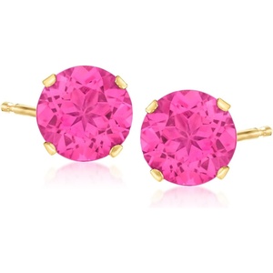 image:imageRossSimons 480 ct tw Pink Topaz Martini Stud Earrings in 14kt Yellow Gold