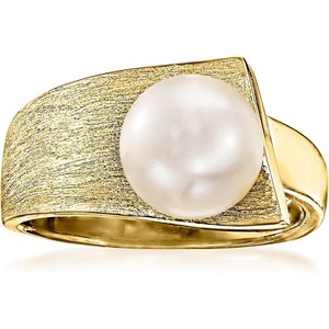 image:imageRossSimons 885mm Cultured Pearl Ring in 18kt Gold Over Sterling