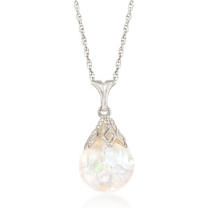 image:imageRossSimons Floating Opal Pendant Necklace in 14kt White GoldOpal