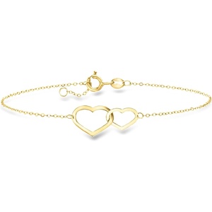 image:imageRossSimons Italian 10kt Yellow Gold Infinity Heart Braceletno gemstone
