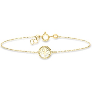 image:imageRossSimons Italian 10kt Yellow Gold Tree Of Life Braceletno gemstone