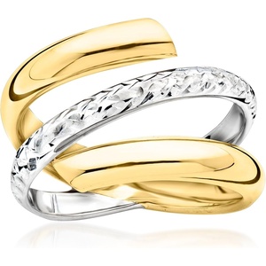 image:imageRossSimons Italian 14kt 2Tone Gold Spiral RingNo Gemstone