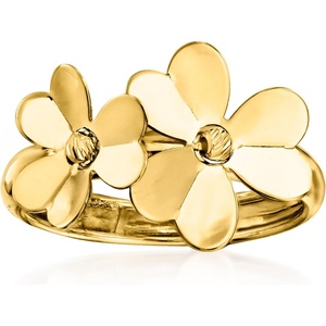 image:imageRossSimons Italian 14kt Yellow Gold Flower RingNo Gemstone
