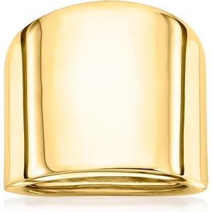 image:imageRossSimons Italian 14kt Yellow Gold Wide Polished RingNo Gemstone