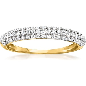 image:imageRossSimons Pave Diamond Halfway Band Ring in 14kt GoldDiamond