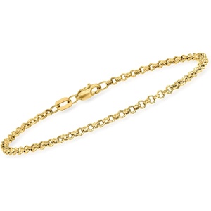 image:imageRossSimons Pure Collection 14kt Yellow Gold RoloLink Bracelet 7 inches