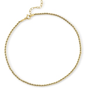 image:imageRossSimons Pure Collection Italian 16mm 14kt Yellow Gold RopeChain Anklet 9 inches