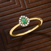 image:imageRossSimons 010 Carat Emerald Ring With Diamonds in 10kt Yellow GoldEmerald