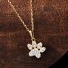 image:imageRossSimons 010 ct tw Diamond Paw Print Pendant Necklace in 10kt Yellow GoldDiamond