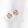 image:imageRossSimons 020 ct tw Diamond Love Knot Earrings in 10kt Yellow Gold