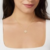image:imageRossSimons 020 ct tw Diamond Love Knot Pendant Necklace in 10kt Yellow Gold 16 inches