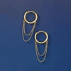 image:imageRossSimons 10kt Yellow Gold CableChain Huggie Hoop Drop Earrings
