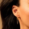 image:imageRossSimons 10kt Yellow Gold CableChain Huggie Hoop Drop Earrings