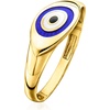 image:imageRossSimons 10kt Yellow Gold Evil Eye Ring With Multicolored EnamelNo Gemstone